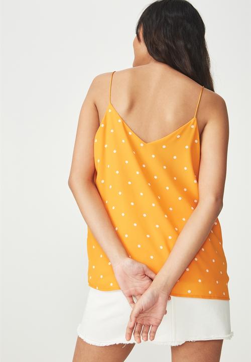 Cotton On - Astred Cami - yellow & white 