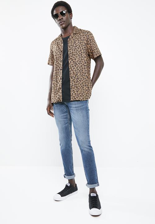 Only & Sons - Alex Leo resort short sleeve shirt - brown