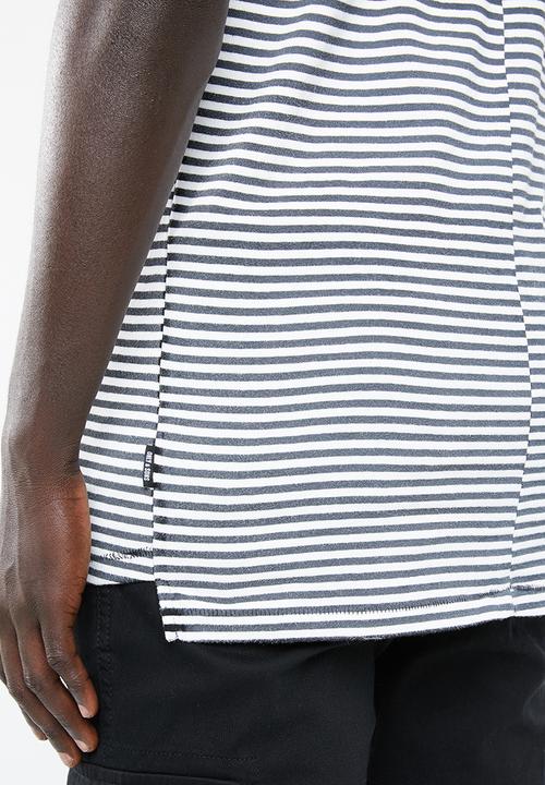 Only & Sons - Hanson bleached stripe tee - black & white