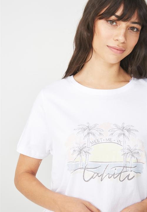 Cotton On - Jersey scoop T-shirt - white