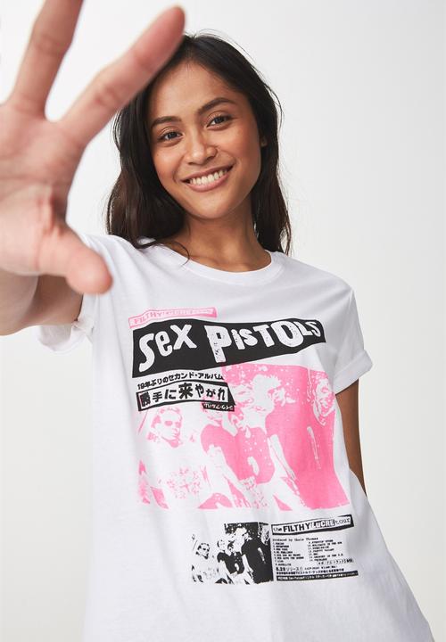 Cotton On - Tbar fox graphic tee Sex Pistols - white