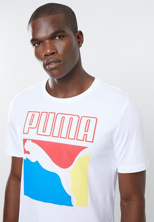 PUMA - Classics box logo tee - white