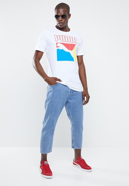 PUMA - Classics box logo tee - white