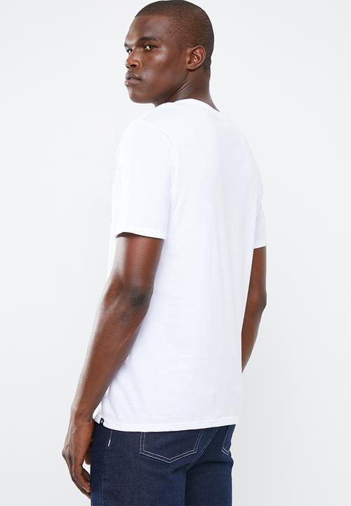 Hurley - Icon slash gradient T-shirt - white
