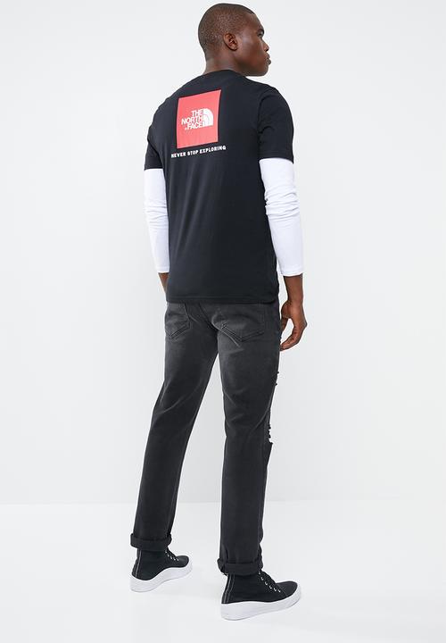 The North Face - Red box tee - black