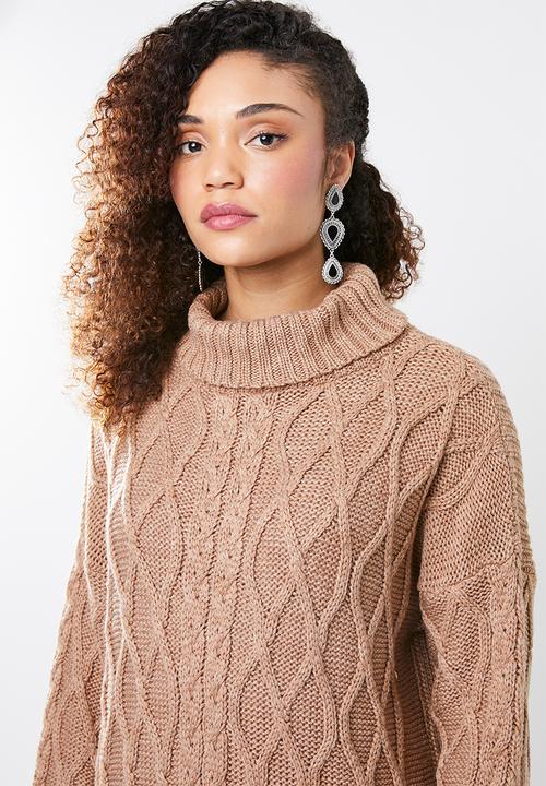 Superbalist - Cable knit chunky - tan