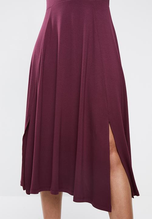Superbalist - Knit midi dress - burgundy