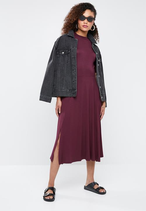 Superbalist - Knit midi dress - burgundy