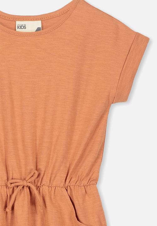 Cotton On - Sibella short sleeve dress - orange