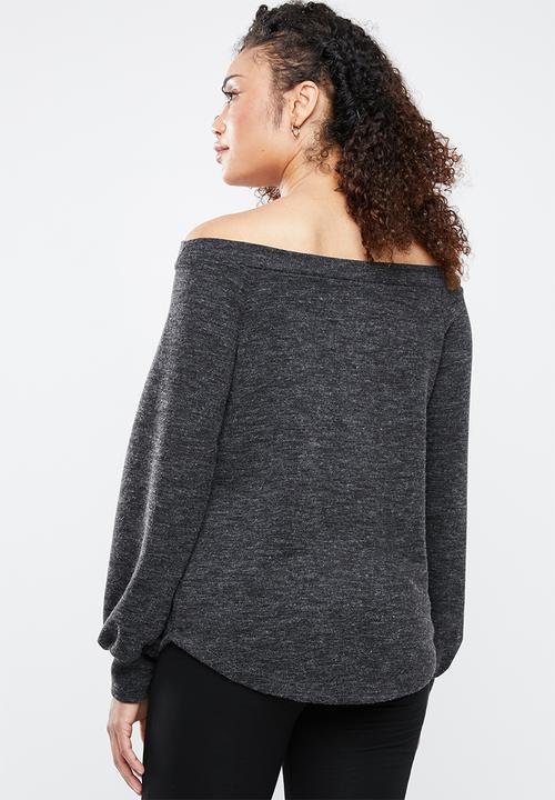 Superbalist - Off the shoulder top - charcoal