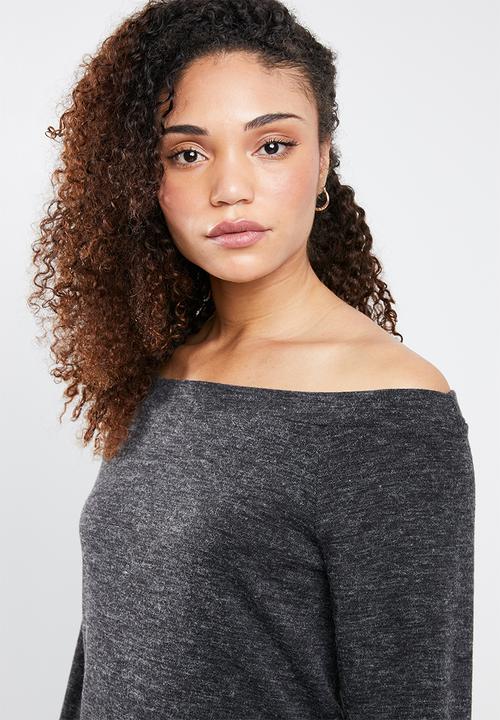 Superbalist - Off the shoulder top - charcoal