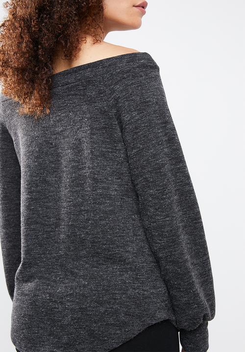 Superbalist - Off the shoulder top - charcoal