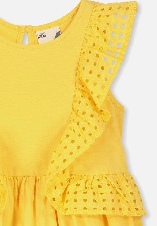 Cotton On - Sheridan sleeveless dress - yellow