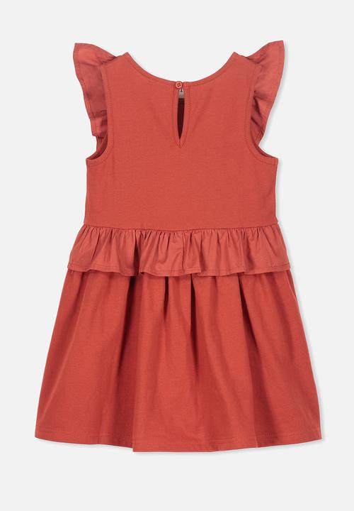 Cotton On - Sheridan sleeveless dress - orange 