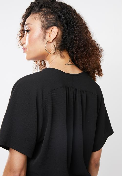 Superbalist - Tie front blouse - black