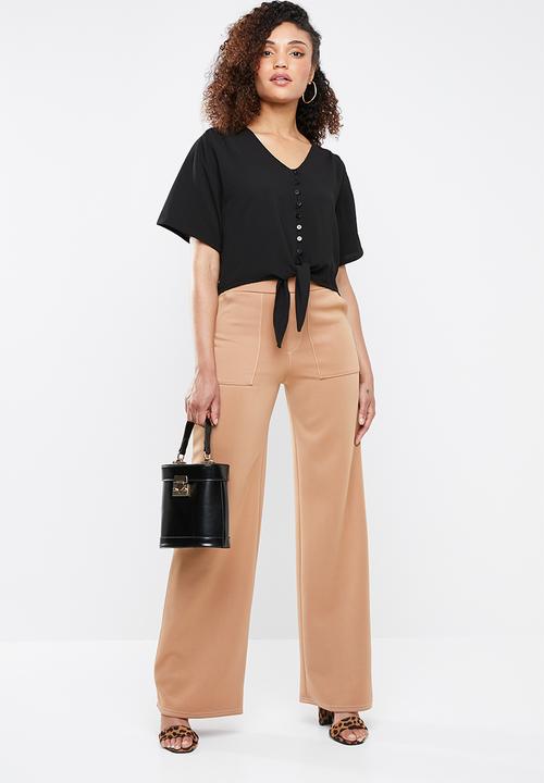 Superbalist - Tie front blouse - black