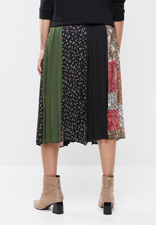 Superbalist - Mix print pleated skirt - multi