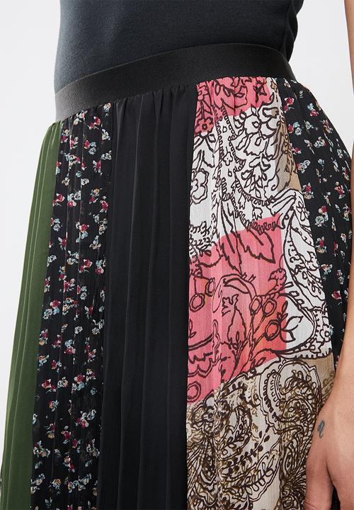Superbalist - Mix print pleated skirt - multi