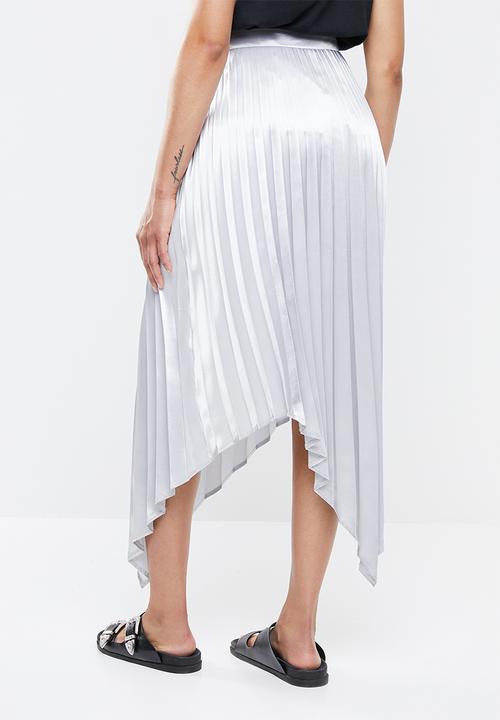 Superbalist - Hanky hem pleated skirt - silver