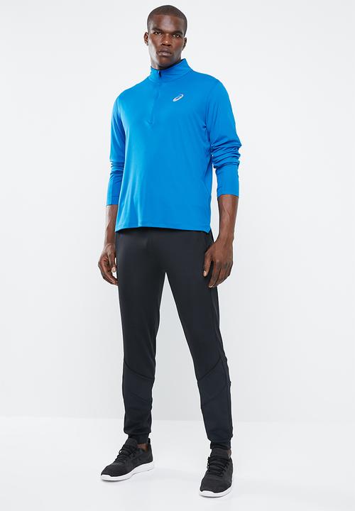ASICS - Silver LS 1/2 zip top - blue