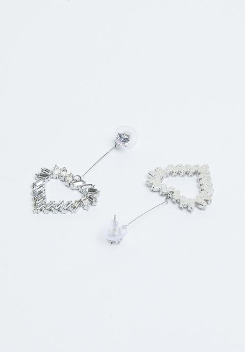 Joy Collectables - Heart shaped earrings - silver