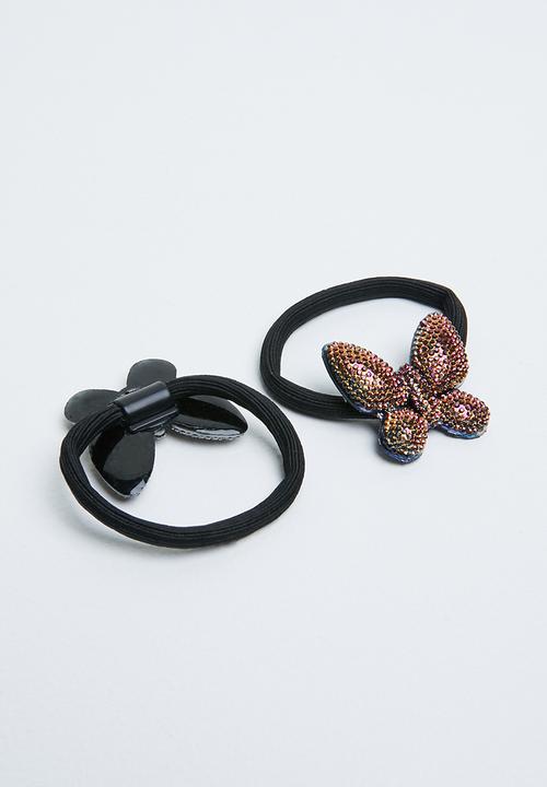Joy Collectables - 6 Pack butterfly hair bobbles - multi