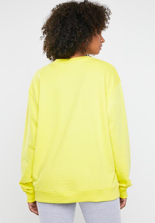 Missguided - Oversized graphic sweat - yellow