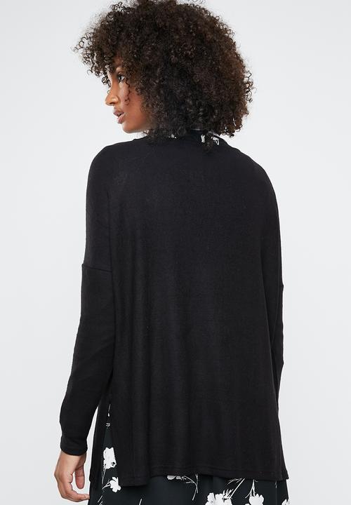 ONLY - Kleo long sleeve v-neck pullover - black
