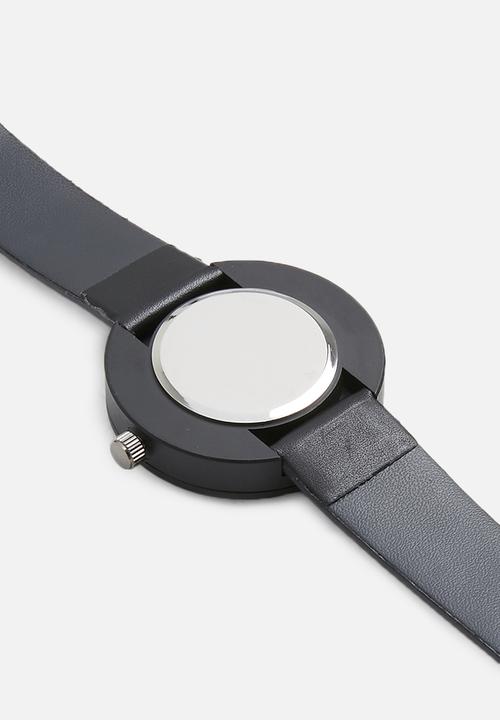 Joy Collectables - Marco wooden face watch - black
