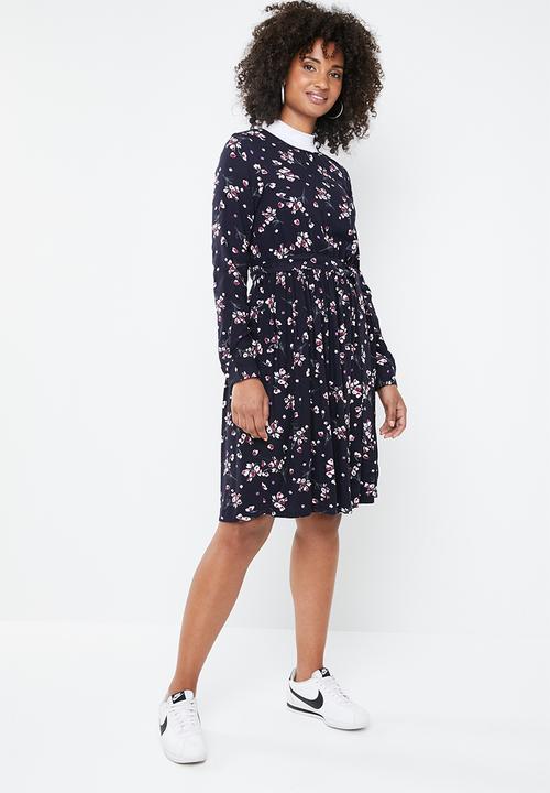 Vero Moda - Maya long sleeve dress - navy
