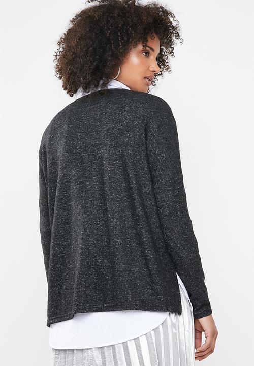 ONLY - Kleo long sleeve v-neck pullover - dark grey