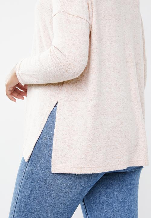 ONLY - Kleo long sleeve v-neck pullover - pink