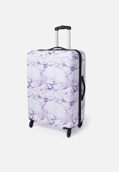 Typo - Suitcase set - white & purple 