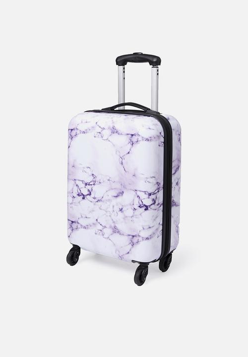 Typo - Suitcase set - white & purple 