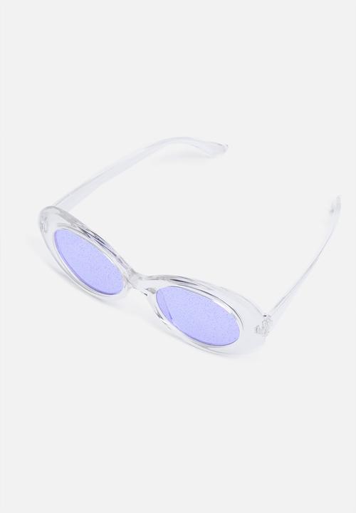 Superbalist - Thick framed sunglasses - clear/purple