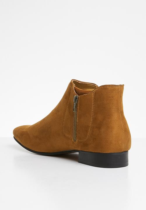 MAZERATA - Nanni mock suede chelsea boots - tan