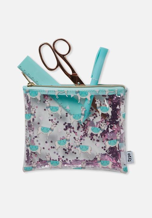 Typo - Clear it pencil case - blue 