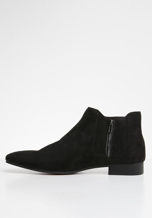MAZERATA - Nanni mock suede chelsea boots - black