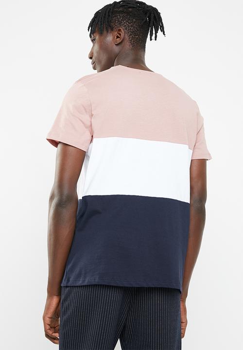 New Look - Brkyln embroidered colour-block short sleeve tee - multi