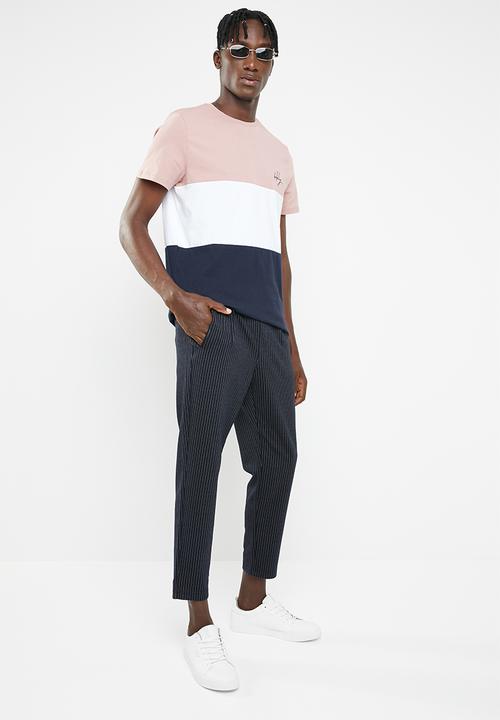 New Look - Brkyln embroidered colour-block short sleeve tee - multi
