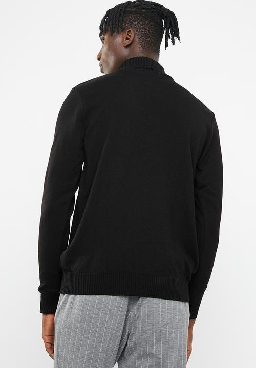 Superbalist - Basic roll neck slim fit knit - black