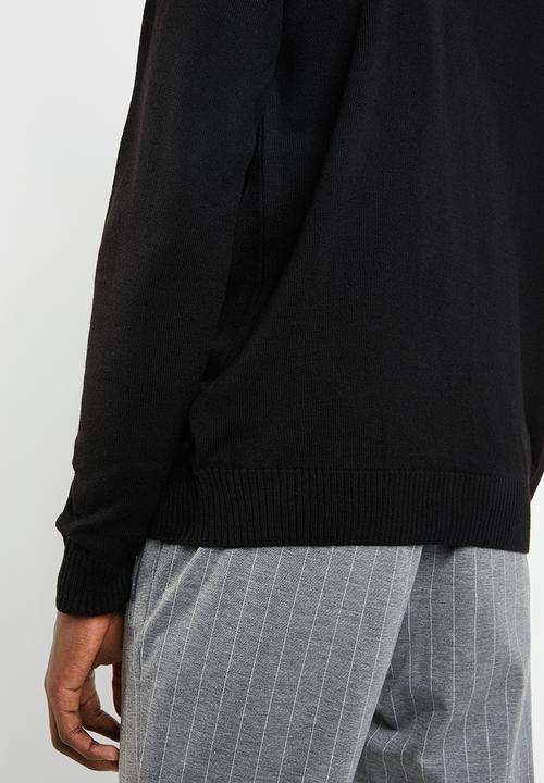 Superbalist - Basic roll neck slim fit knit - black