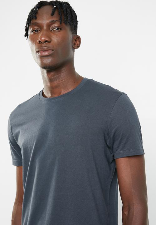 Superbalist - Curved hem longline tee - charcoal
