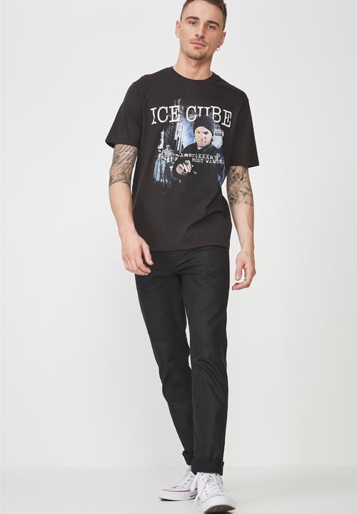 Cotton On - Ice cube-wanted tbar collaboration - black