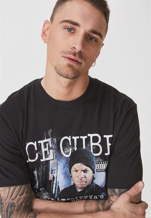 Cotton On - Ice cube-wanted tbar collaboration - black