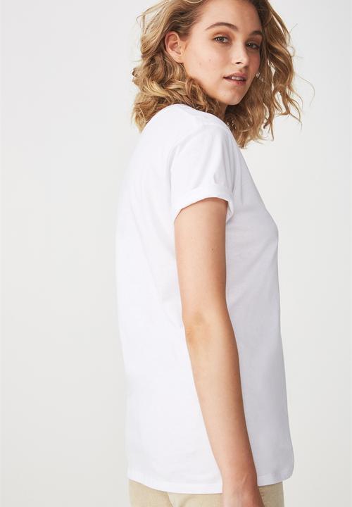 Cotton On - Tbar fox scarlet lady graphic tee - white