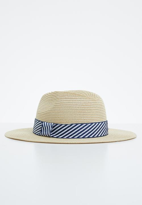 Superbalist - Tribly hat with striped trim - natural