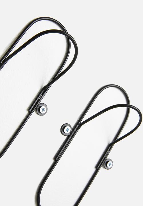 Sixth Floor - Paper clip hooks set of 3 - black