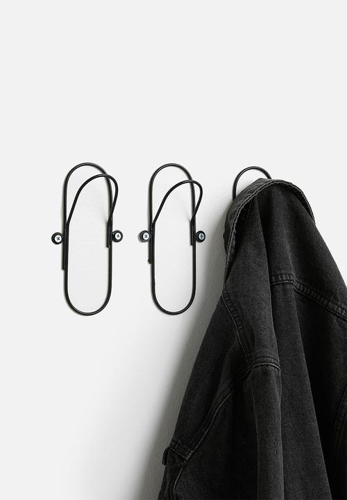 Sixth Floor - Paper clip hooks set of 3 - black