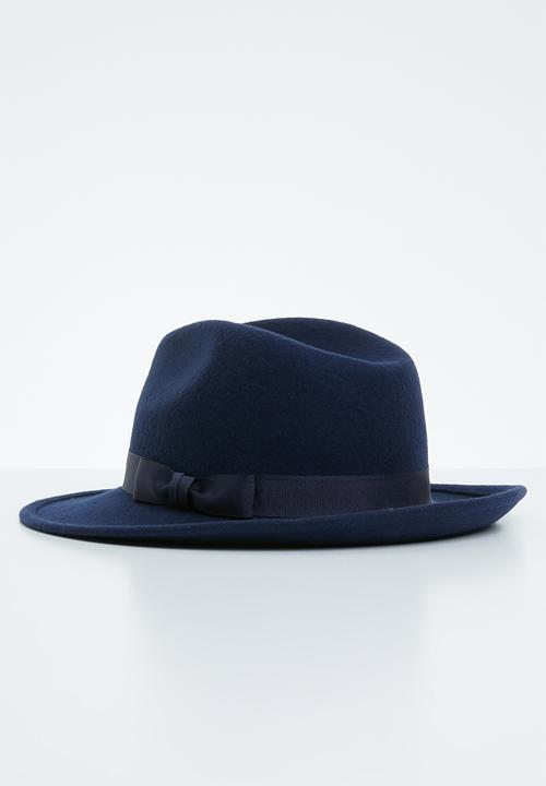 Superbalist - Felt fedora hat - navy
